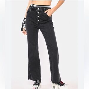 Rolla’s woman’s Black High-Waisted Button-Fly Jeans